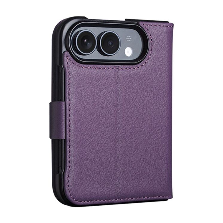 Шкіряний чохол QIALINO Wallet Case (FF) для iPhone Duo - Purple: фото 4 з 11