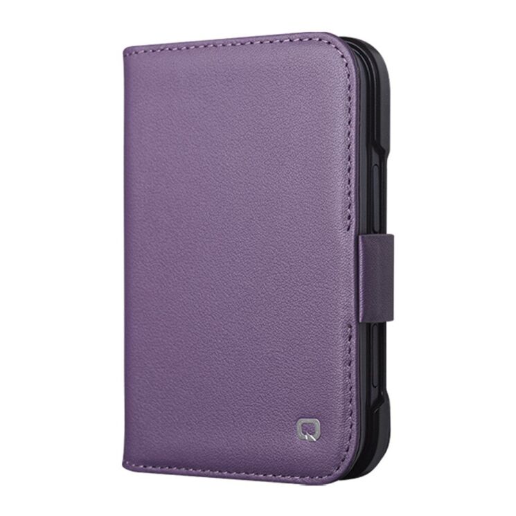 Шкіряний чохол QIALINO Wallet Case (FF) для iPhone Duo - Purple: фото 5 з 11