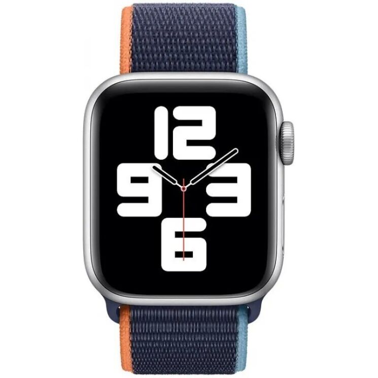 Оригінальний ремінець Sport Loop для Apple Watch 42 (Series 10/11/12) / 41 / 40 / SE 40 / 38 (MYA22) - Deep Navy: фото 2 з 3