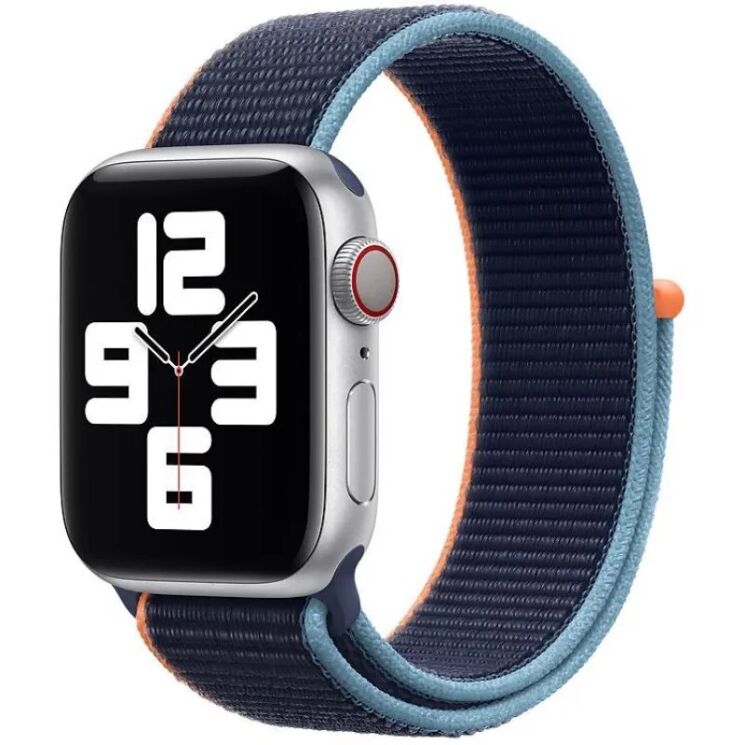 Оригінальний ремінець Sport Loop для Apple Watch 42 (Series 10/11/12) / 41 / 40 / SE 40 / 38 (MYA22) - Deep Navy: фото 1 з 3