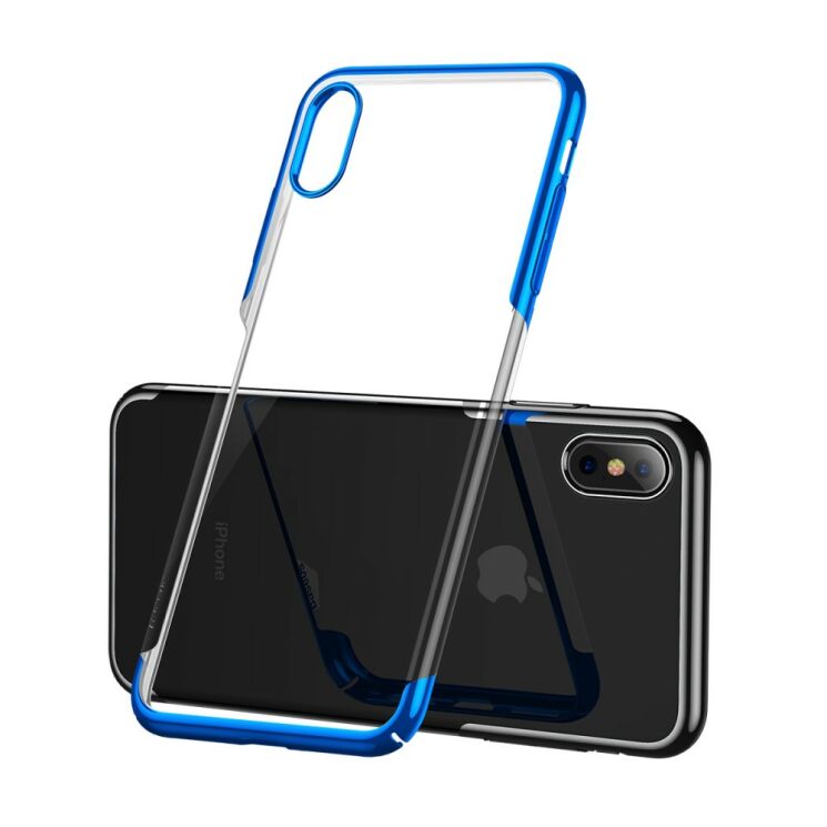 Пластиковий чохол BASEUS Glitter Series для Apple iPhone XS - Blue: фото 1 з 17
