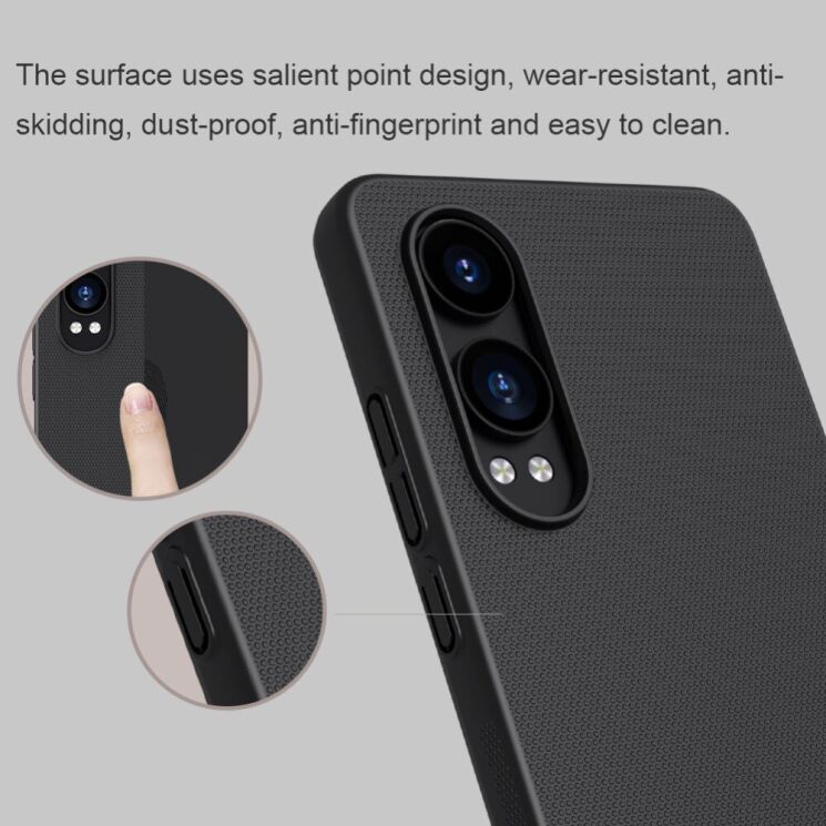 Пластиковый чехол NILLKIN Frosted Shield для OnePlus Nord CE 4 Lite - Black: фото 9 из 18