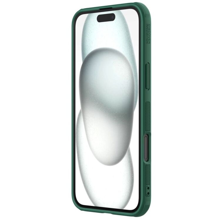 Пластиковый чехол NILLKIN Frosted Shield Pro для Apple iPhone 16 - Green: фото 5 из 18