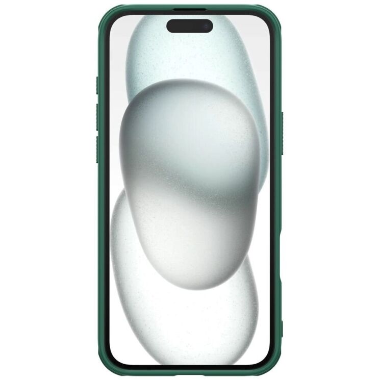 Пластиковый чехол NILLKIN Frosted Shield Pro для Apple iPhone 16 - Green: фото 4 из 18