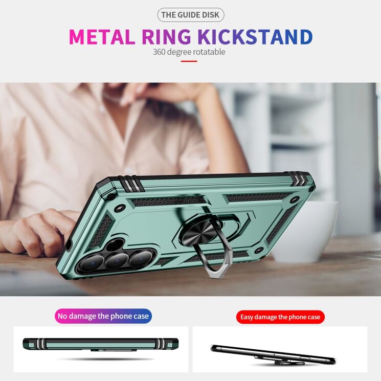 Противоударный чехол с подставкой Deexe Armor Case для Samsung Galaxy S26 - Black: фото 7 из 7