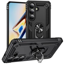 Противоударный чехол с подставкой Deexe Armor Case для Samsung Galaxy S26 - Black: фото 1 из 7