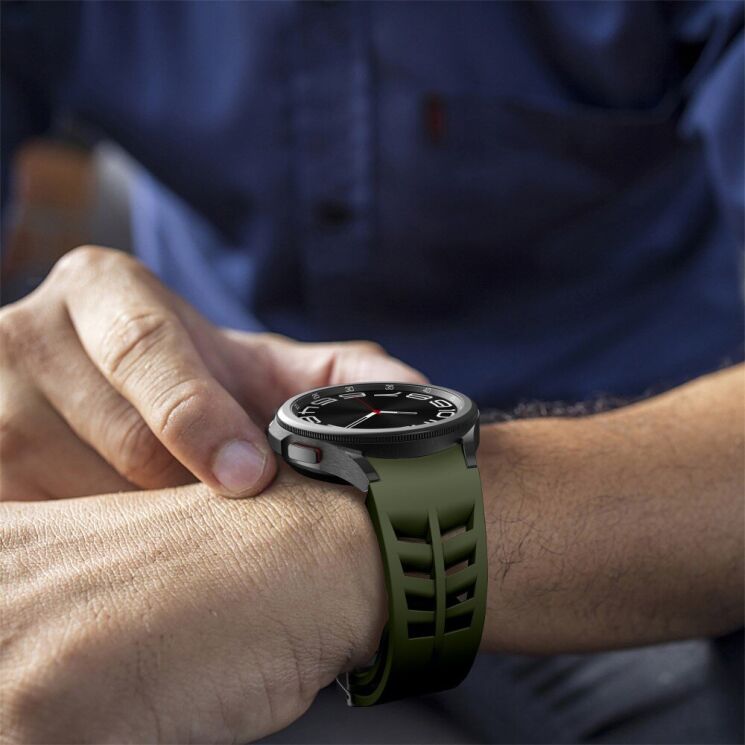 Ремінець Deexe Aurora Strap для Samsung Galaxy Watch 4 / 4 Classic / 5 / 5 Pro / 6 / 6 Classic / 7 / FE - Orange: фото 6 з 8