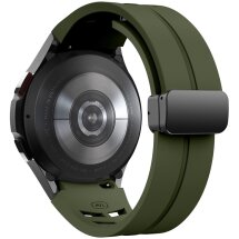 Ремешок Deexe Aurora Strap для Samsung Galaxy Watch 4 / 4 Classic / 5 / 5 Pro / 6 / 6 Classic / 7 / FE - Army Green: фото 1 из 8