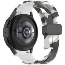 Ремінець Deexe Camo Silicone для Samsung Galaxy Watch 4 / 4 Classic / 5 / 5 Pro - White: фото 1 з 6