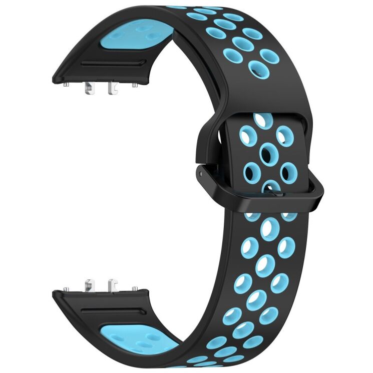 Ремінець Deexe Dot Color для Samsung Galaxy Fit 3 - Black / Blue: фото 3 з 7