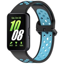 Ремінець Deexe Dot Color для Samsung Galaxy Fit 3 - Black / Blue: фото 1 з 7