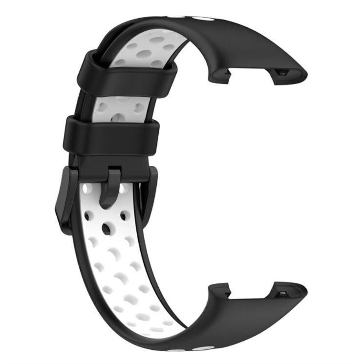 Ремешок Deexe Dot Color для Xiaomi Mi Band 7 Pro - Black / White: фото 4 из 5