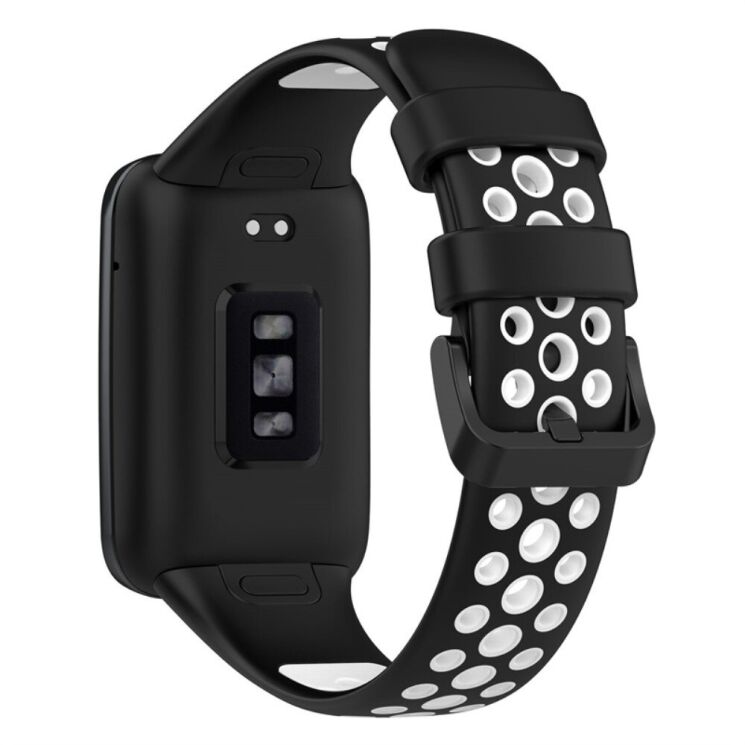 Ремешок Deexe Dot Color для Xiaomi Mi Band 7 Pro - Black / White: фото 2 из 5