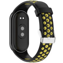 Ремешок Deexe Dot Color для Xiaomi Mi Smart Band 8 / 9 - Black / Yellow: фото 1 из 9