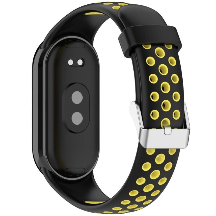 Ремешок Deexe Dot Color для Xiaomi Mi Smart Band 8 / 9 - Black / Yellow: фото 1 из 9