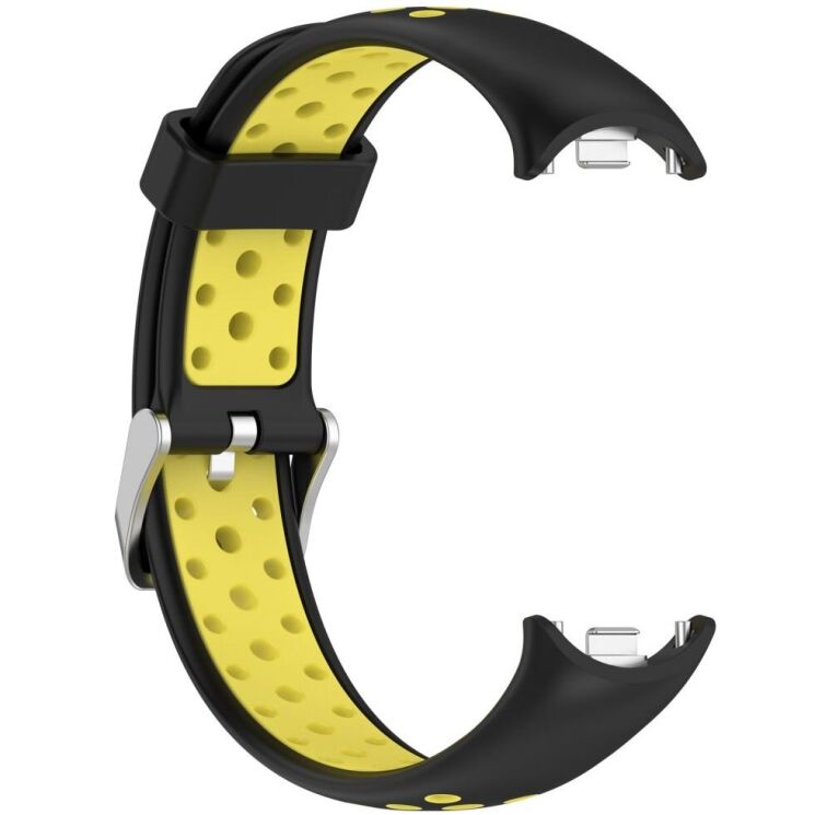 Ремешок Deexe Dot Color для Xiaomi Mi Smart Band 8 / 9 - Black / Yellow: фото 4 из 9
