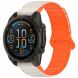 Ремешок Deexe Flexible Fit для часов Garmin c креплением Quick Fit 20mm - Starlight / Orange (270806SO). Фото 2 из 8