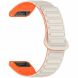 Ремешок Deexe Flexible Fit для часов Garmin c креплением Quick Fit 20mm - Starlight / Orange (270806SO). Фото 3 из 8