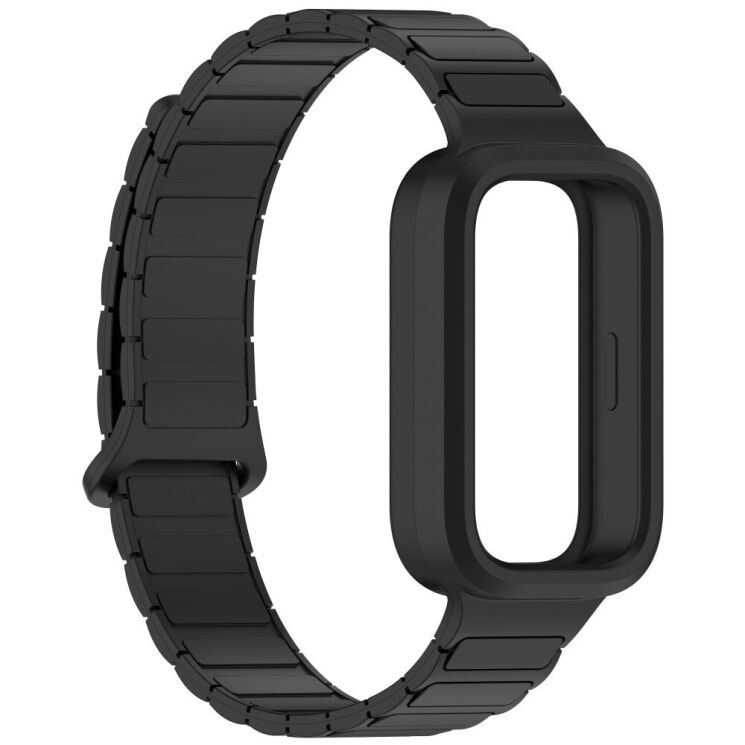 Ремешок Deexe Flexible Fit для Xiaomi Mi Smart Band 9 Active / Redmi Band 3 - Black: фото 3 из 6
