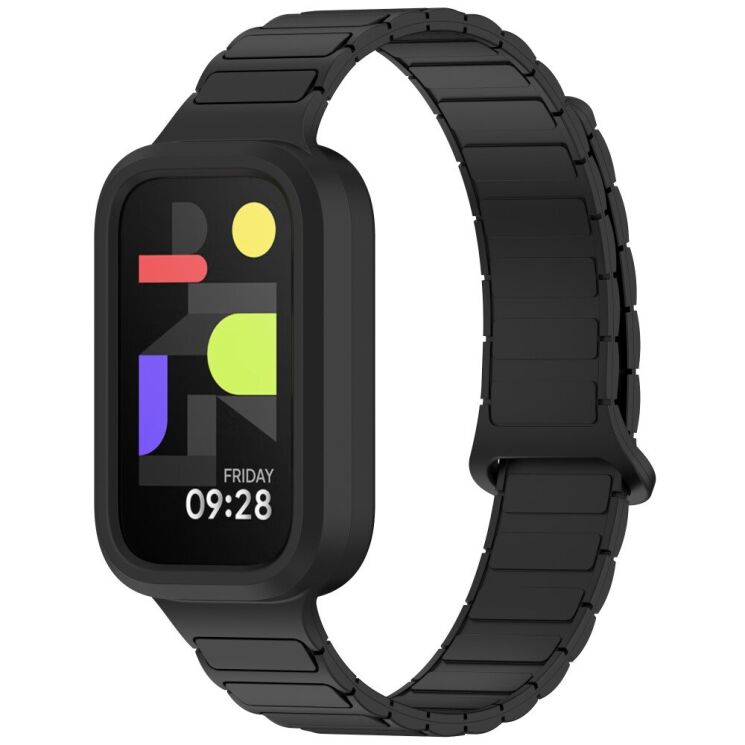 Ремешок Deexe Flexible Fit для Xiaomi Mi Smart Band 9 Active / Redmi Band 3 - Black: фото 4 из 6