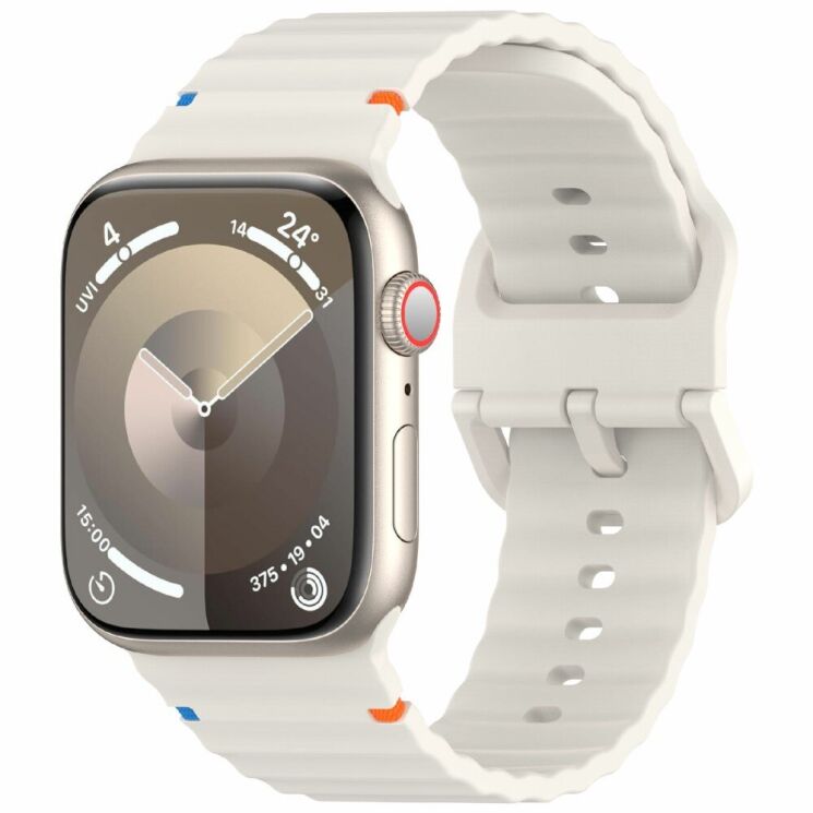 Ремешок Deexe Galaxy Strap для Apple Watch 42 (Series 10) / 41 / 40 / SE 40 / 38 - Starlight: фото 2 из 7