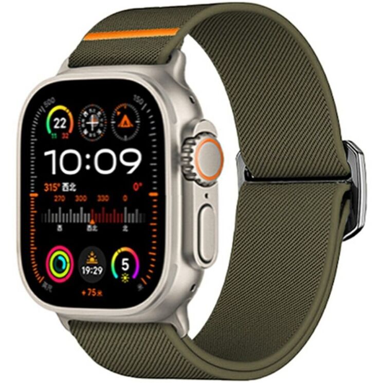 Ремешок Deexe Orbit Flex для Apple Watch 46 / 45 / 44 / SE 44 / 42 (Series 1-3) / Ultra / Ultra 2 - Army Green: фото 2 из 5