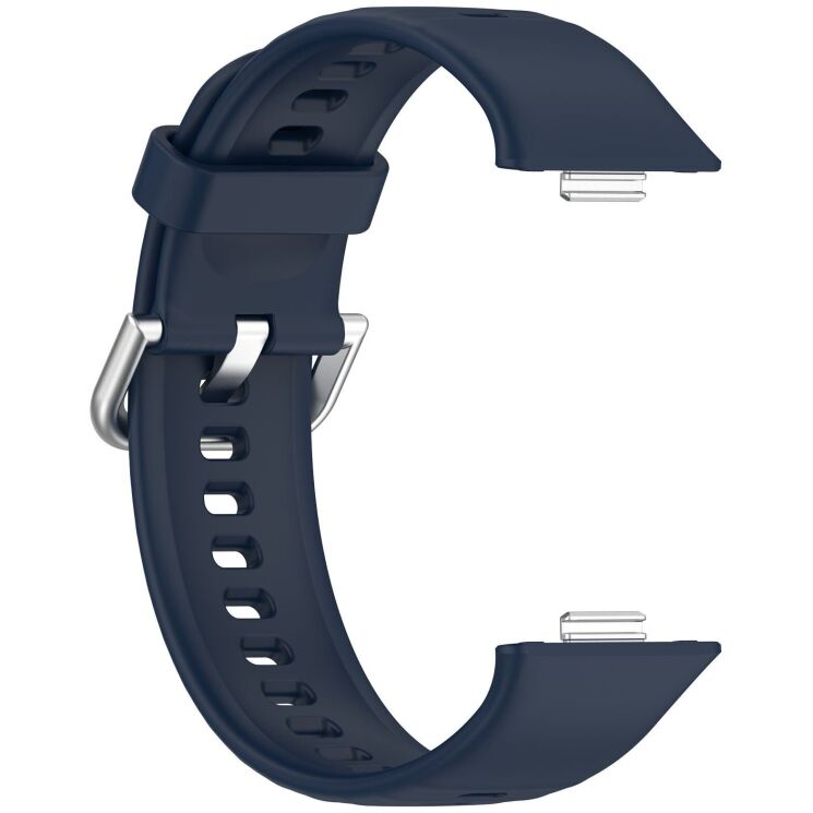 Ремінець Deexe Silicone Band для Huawei Watch Fit 3 / Fit 4 / Fit 4 Pro - Midnight Blue: фото 4 з 10