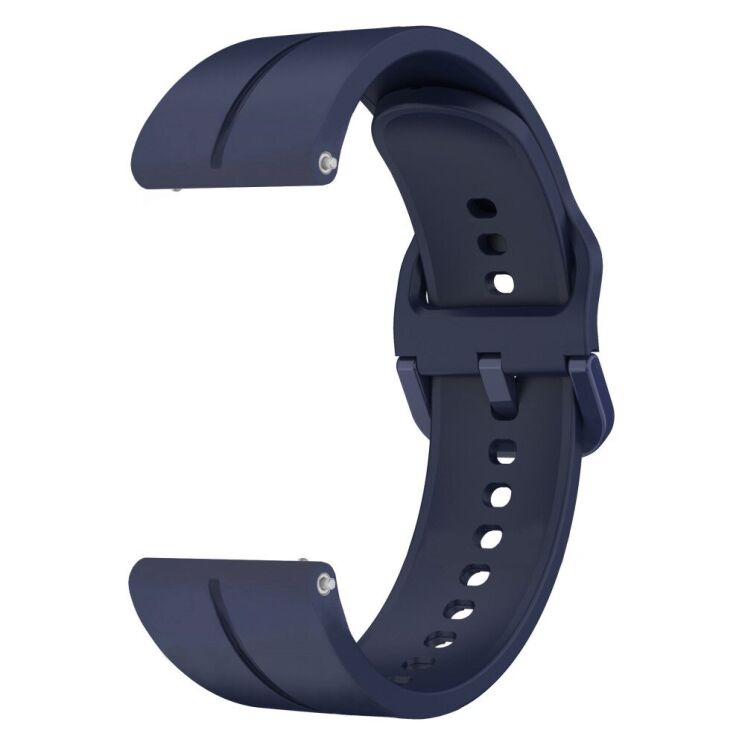 Ремінець Deexe Soft Line для годинників з шириною кріплення 20мм - Navy Blue: фото 4 з 6