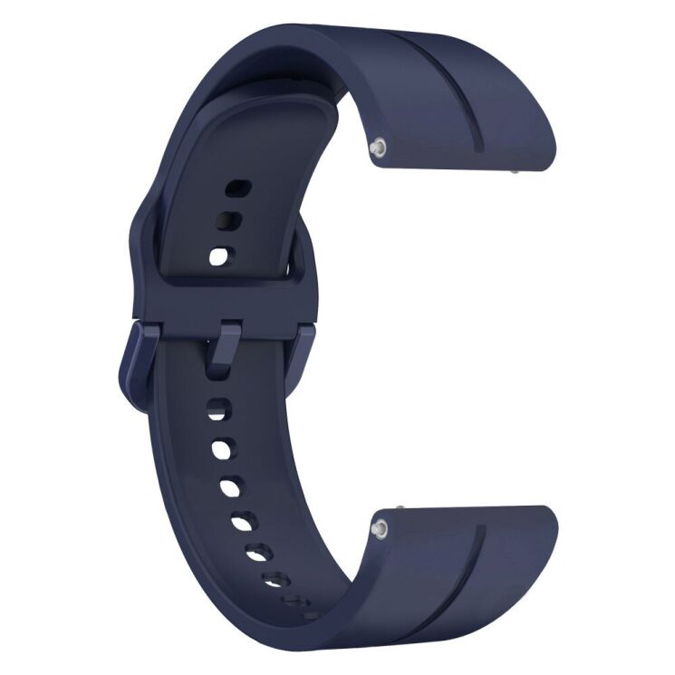 Ремінець Deexe Soft Line для годинників з шириною кріплення 20мм - Navy Blue: фото 5 з 6