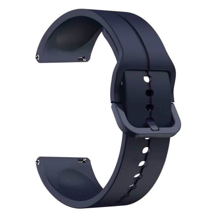 Ремінець Deexe Soft Line для годинників з шириною кріплення 20мм - Navy Blue: фото 2 з 6