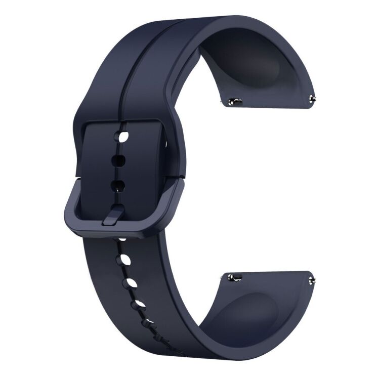 Ремінець Deexe Soft Line для годинників з шириною кріплення 20мм - Navy Blue: фото 3 з 6