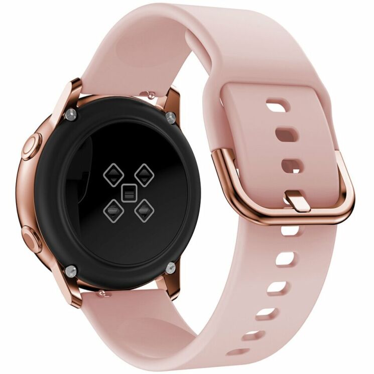Ремешок Deexe Soft Silicone для часов с шириной крепления 20мм - Pink: фото 2 из 4