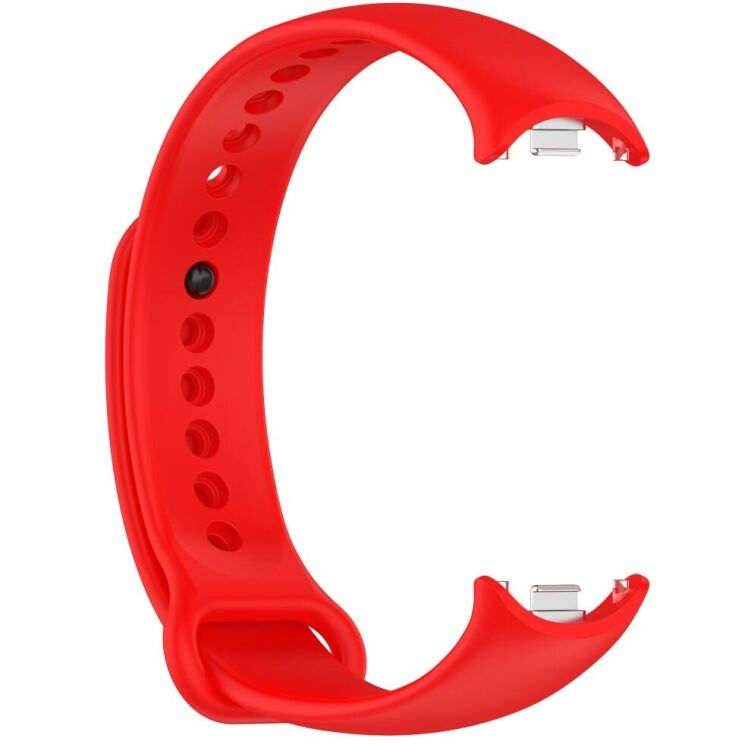 Ремешок Deexe Soft Silicone для Xiaomi Mi Smart Band 8 / 9 - Red: фото 4 из 5