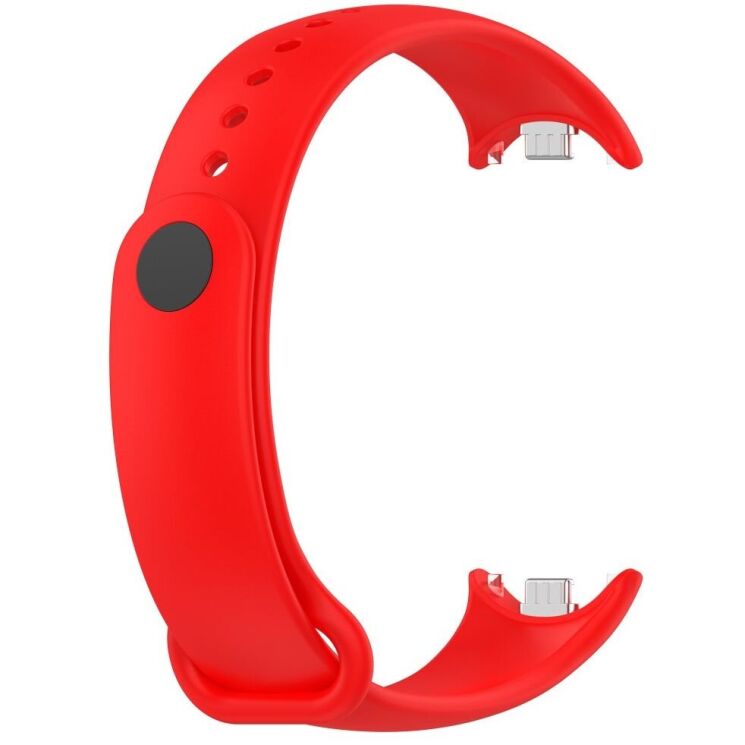 Ремешок Deexe Soft Silicone для Xiaomi Mi Smart Band 8 / 9 - Red: фото 3 из 5