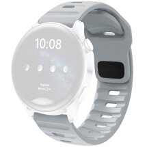 Ремінець Deexe Sport Band для годинників з шириною кріплення 20 мм - Grey / Blue: фото 1 з 3