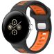 Ремешок Deexe Sport Design для Google Pixel Watch 3 (45mm) - Black / Orange (380704OB). Фото 2 из 6