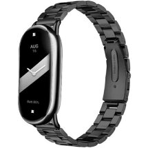 Ремінець Deexe Stainless Steel для Xiaomi Mi Smart Band 8 / 9 / 10 - Black: фото 1 з 5