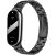 Ремешок Deexe Stainless Steel для Xiaomi Mi Smart Band 8 / 9 / 10 - Black: фото 1 из 5