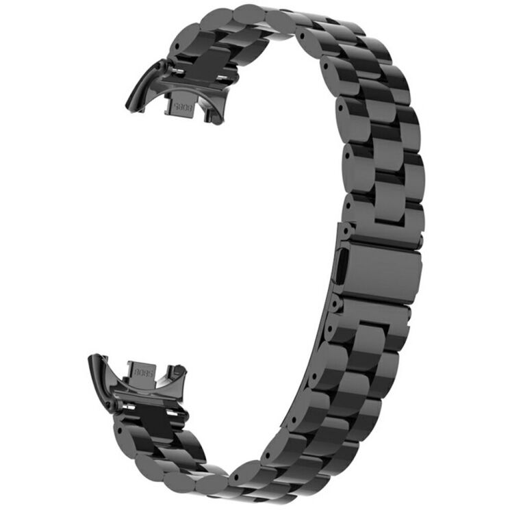 Ремінець Deexe Stainless Steel для Xiaomi Mi Smart Band 8 / 9 / 10 - Black: фото 3 з 5