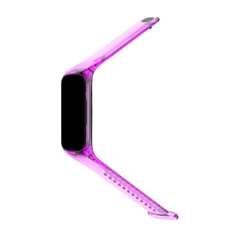 Ремешок Deexe Translucent Strap для Samsung Galaxy Fit 2 (SM-R220) - Transparent Purple: фото 13 из 15