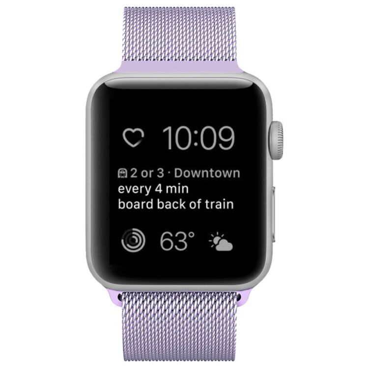 Ремінець JLT Milanese Stainless Steel для Apple Watch 46 / 45 / 44 / SE 44 / 42 (Series 1-3) / Ultra / Ultra 2 - Purple: фото 3 з 9