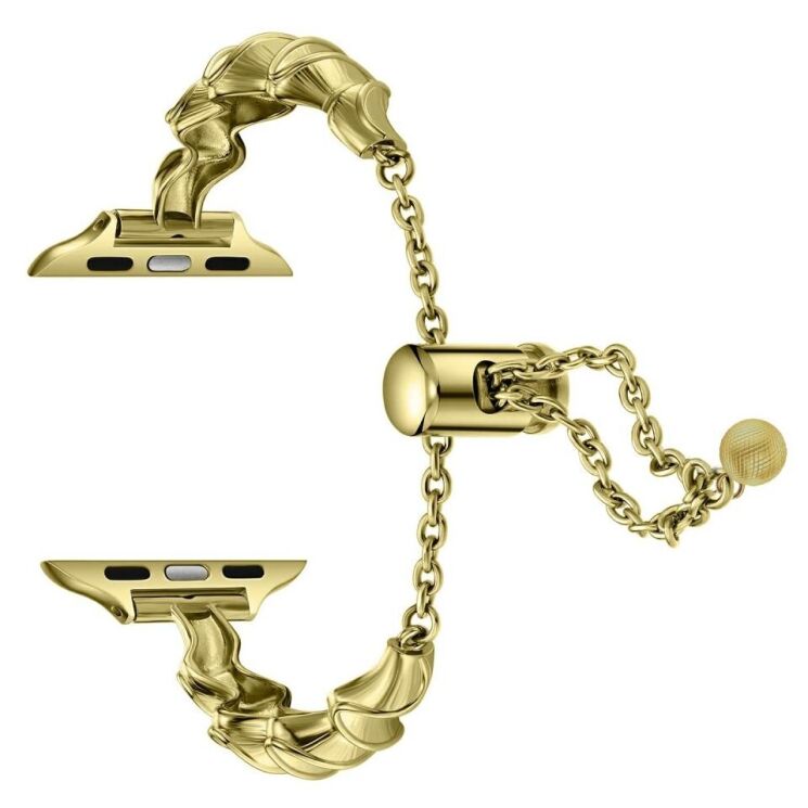 Ремешок KALEBOL Ribbon Style для Apple Watch 42 (Series 10) / 41 / 40 / SE 40 / 38 - Gold: фото 3 из 9