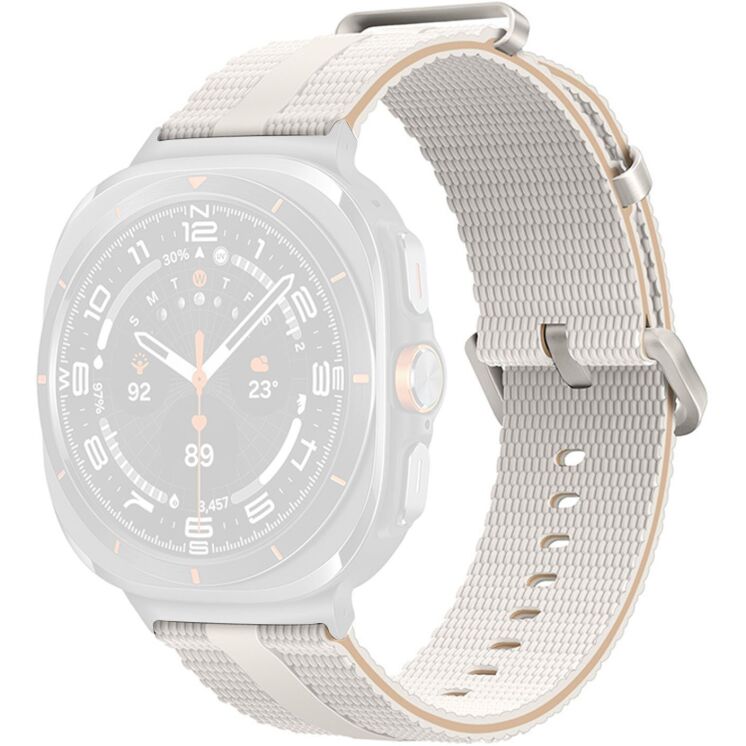 Ремешок Reframe Sport Linear для Samsung Galaxy Watch Ultra (47mm) / Ultra (2025) - Starlight / Milk Tea (358074WH) Ремешок Reframe Sport Linear для Samsung Galaxy Watch Ultra (47mm) / Ultra (2025) - Starlight / Milk Tea: фото 1 из 5