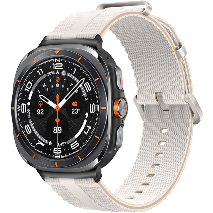 Ремешок Reframe Sport Linear для Samsung Galaxy Watch Ultra (47mm) / Ultra (2025) - Starlight / Milk Tea (358074WH) Ремешок Reframe Sport Linear для Samsung Galaxy Watch Ultra (47mm) / Ultra (2025) - Starlight / Milk Tea: фото 2 из 5