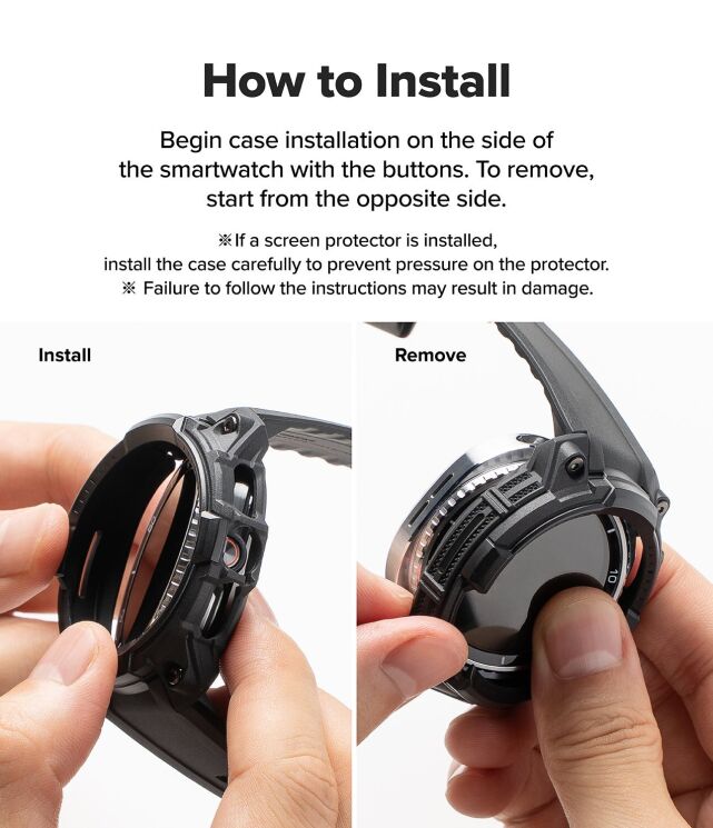 Ремінець Ringke Rugged Gear (FW) для Samsung Galaxy Watch 8 Classic (8800328814172) - Black: фото 16 з 18