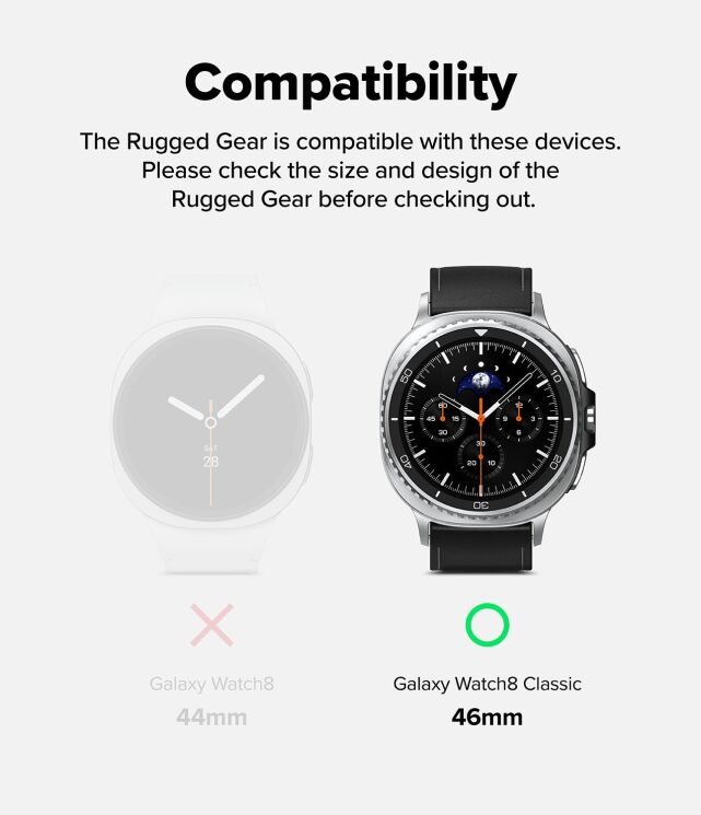 Ремінець Ringke Rugged Gear (FW) для Samsung Galaxy Watch 8 Classic (8800328814172) - Black: фото 3 з 18