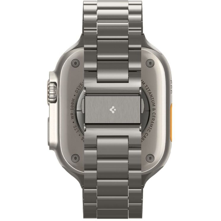 Ремінець Spigen Modern Fit Titanium для Apple Watch 46 / 45 / 44 / SE 44 / 42 (Series 1-3) / Ultra / Ultra 2 / Ultra 3 (AMP09105) - Natural Titanium: фото 4 з 12