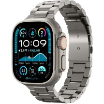 Ремінець Spigen Modern Fit Titanium для Apple Watch 46 / 45 / 44 / SE 44 / 42 (Series 1-3) / Ultra / Ultra 2 / Ultra 3 (AMP09105) - Natural Titanium: фото 1 з 12