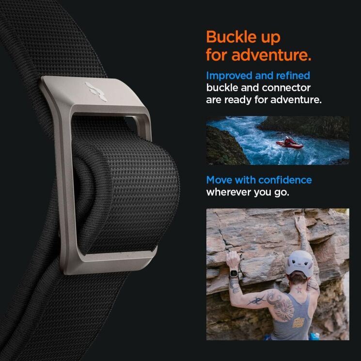 Ремешок Spigen (SGP) Lite Fit Ultra для Apple Watch 46 / 45 / 44 / SE 44 / 42 (Series 1-3) / Ultra / Ultra 2 (AMP05983) - Black: фото 18 из 20