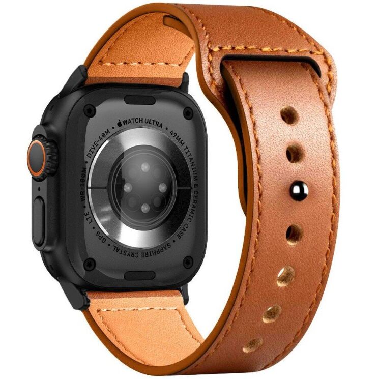 Ремешок Tech-Protect NATURALFIT для Apple Watch 46 / 45 / 44 / SE 44 / 42 (Series 1-3) / Ultra / Ultra 2 - Brown: фото 2 из 4
